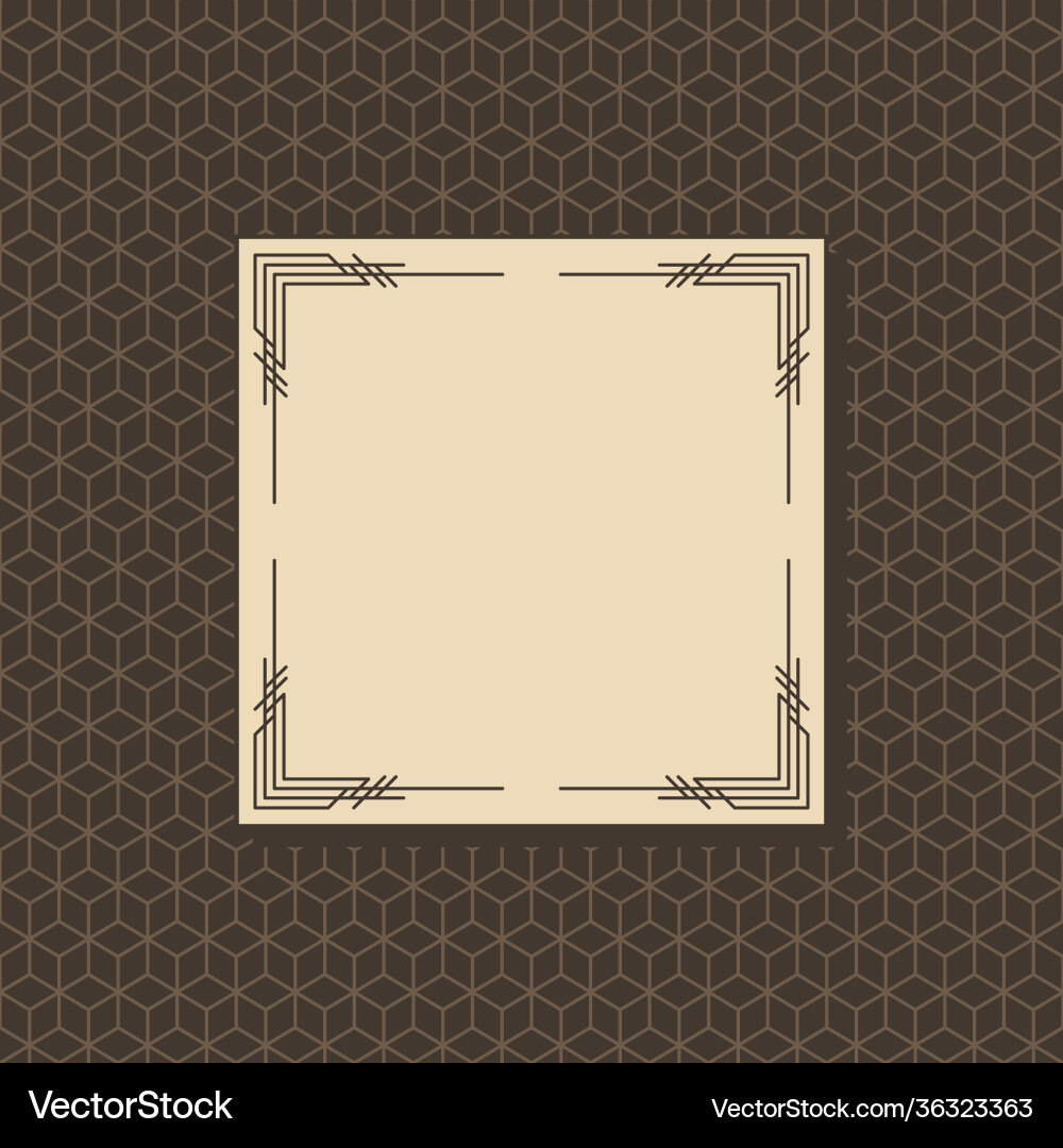 Art Deco Frame Artwork Grafik mit nahtlos Art Deco Frame Artwork Grafik mit nahtlos vektorbild