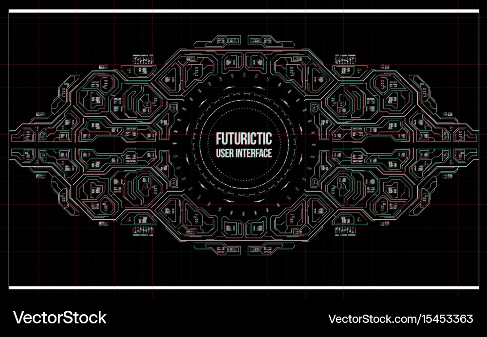 Background with futuristic user interface vector image