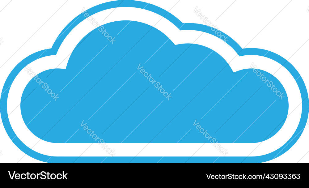 Cloud symbol icon shape for computing Vector Image