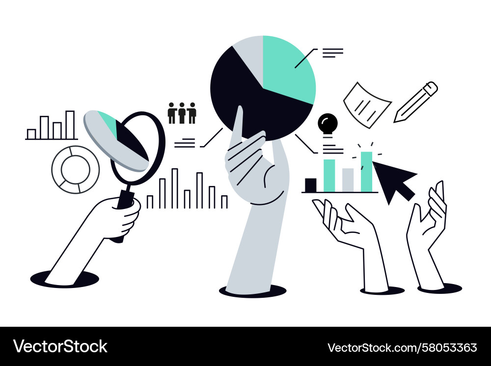 Data Analysis Concepts Vector Image