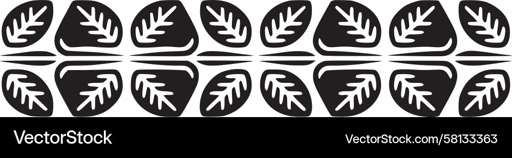 Elegant Leaf Border Pattern Vector Image