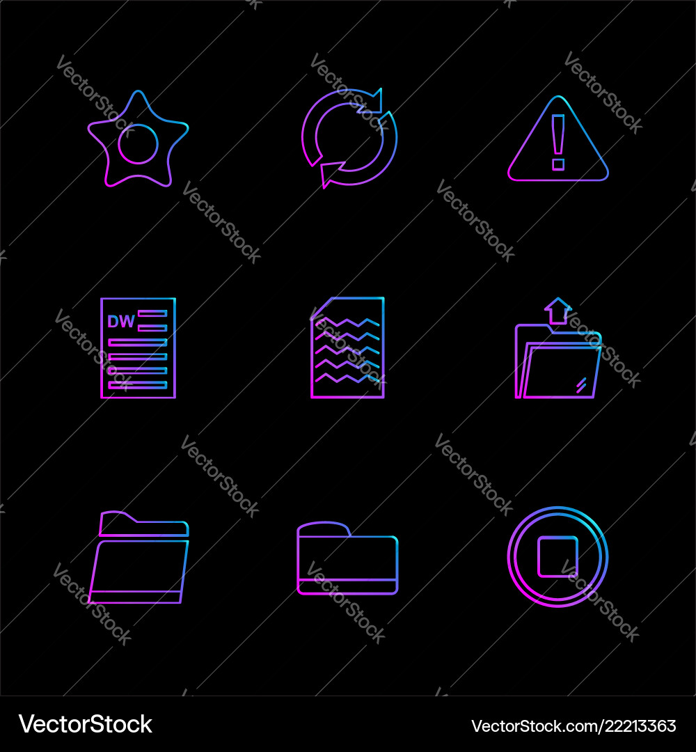 Folder files directory search code eps icons vector image