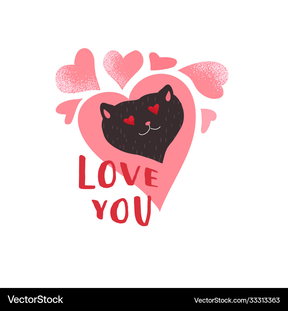 Glücklich süße Katzen in Liebe romantische Valentinstag Glücklich süße Katzen in Liebe romantische Valentinstag vektorbild