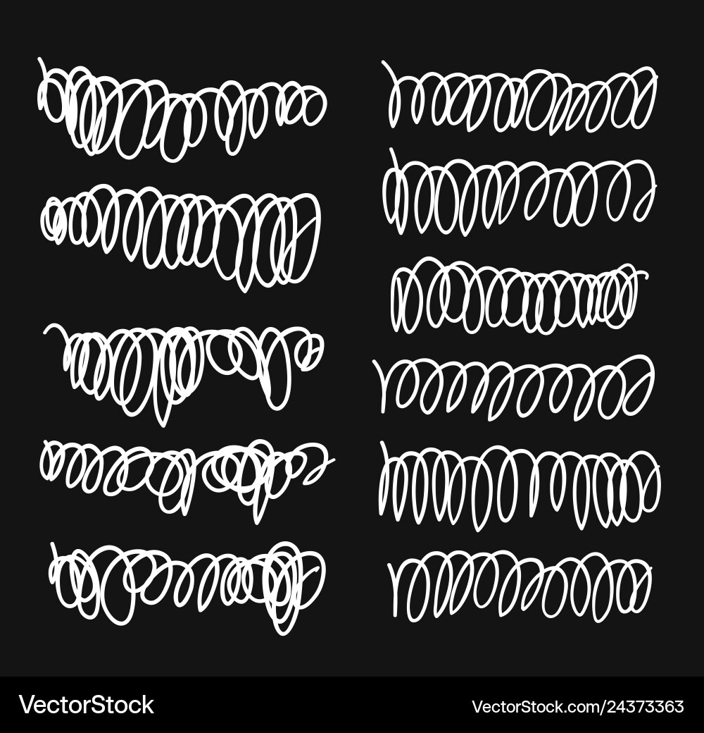 Hand drawn set of objects for design use white vector image