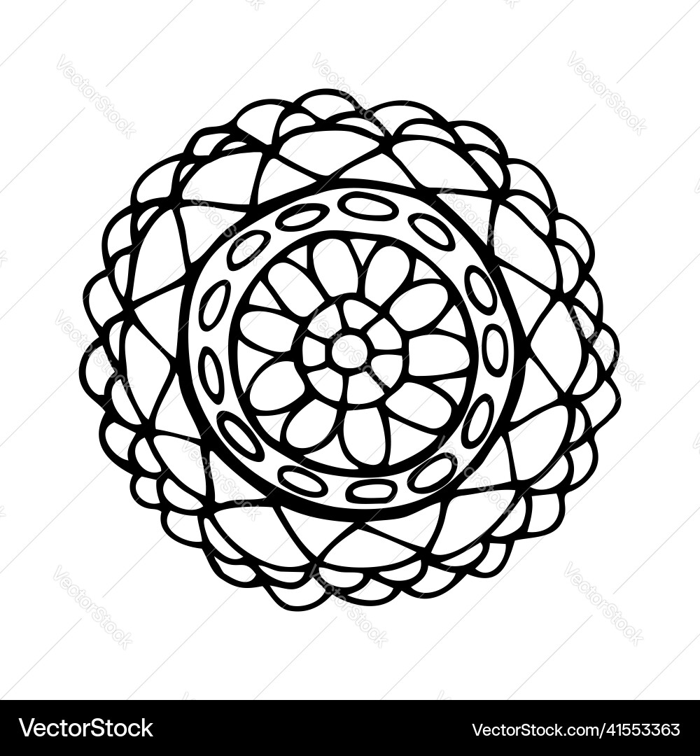 Isolated element knitted napkin openwork Isolated element knitted napkin openwork vector image
