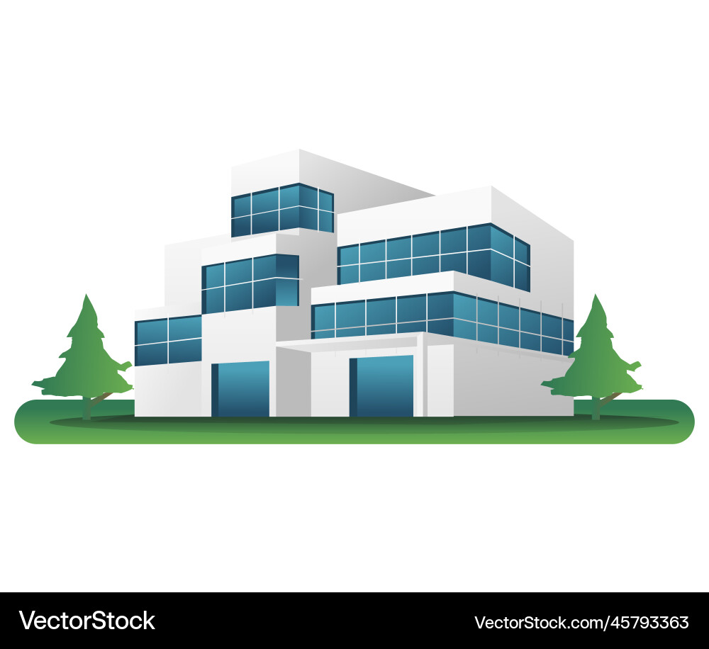 Isometric flat 3d concept of business office Vector Image
