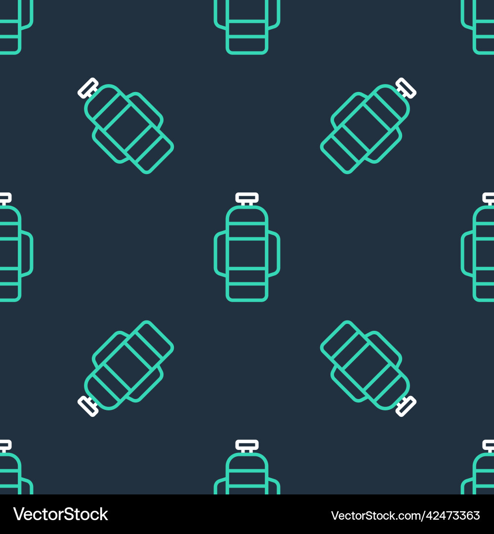 Line aqualung icon isolated seamless pattern Line aqualung icon isolated seamless pattern Vector Image