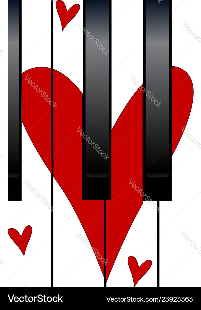 Love piano Love piano vector image