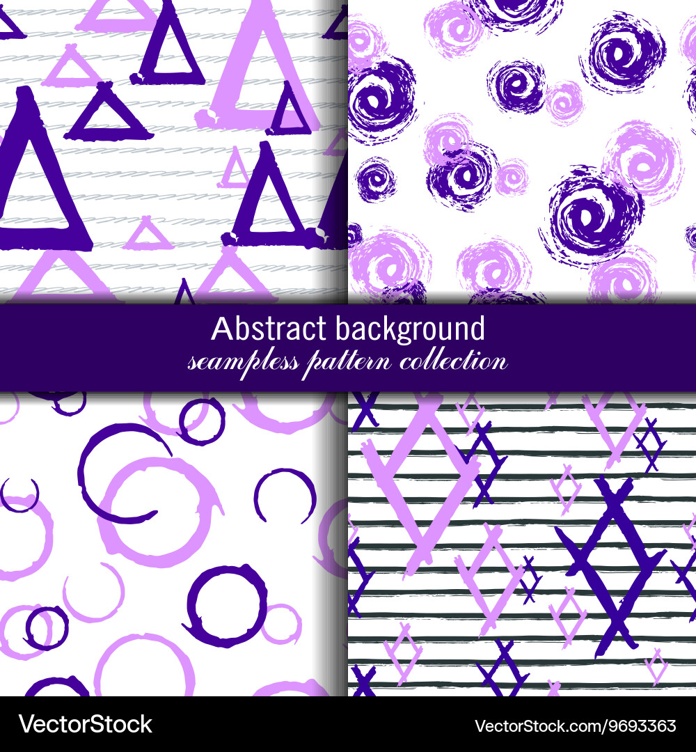 Set endless patterns seamless modern Vector Image