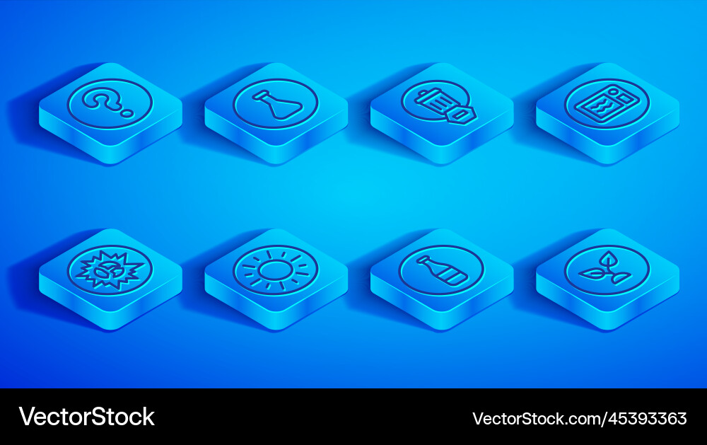 Set line unknown search test tube and flask trash Set line unknown search test tube and flask trash vector image