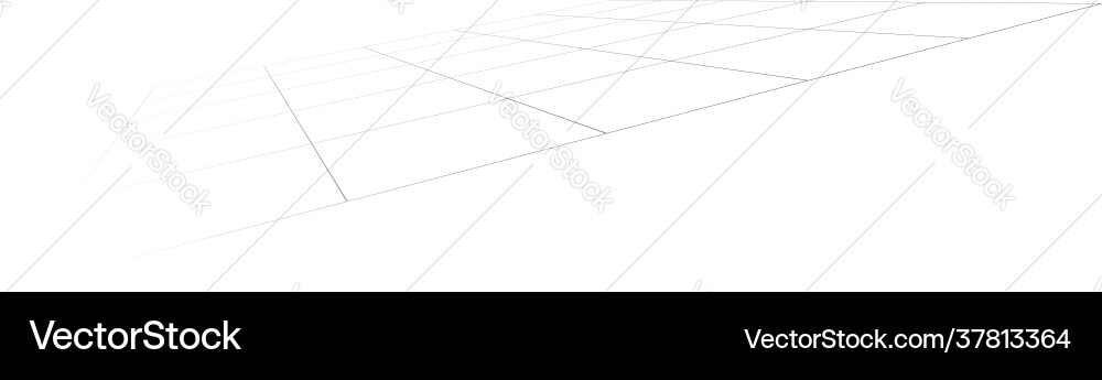 Abstract 3d grid mesh in perspective checkered Vector Image