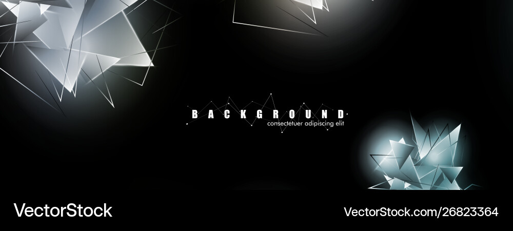 Abstract background with glowing triangles Abstract background with glowing triangles Vector Image
