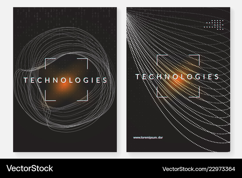Big data background technology for visualization Vector Image