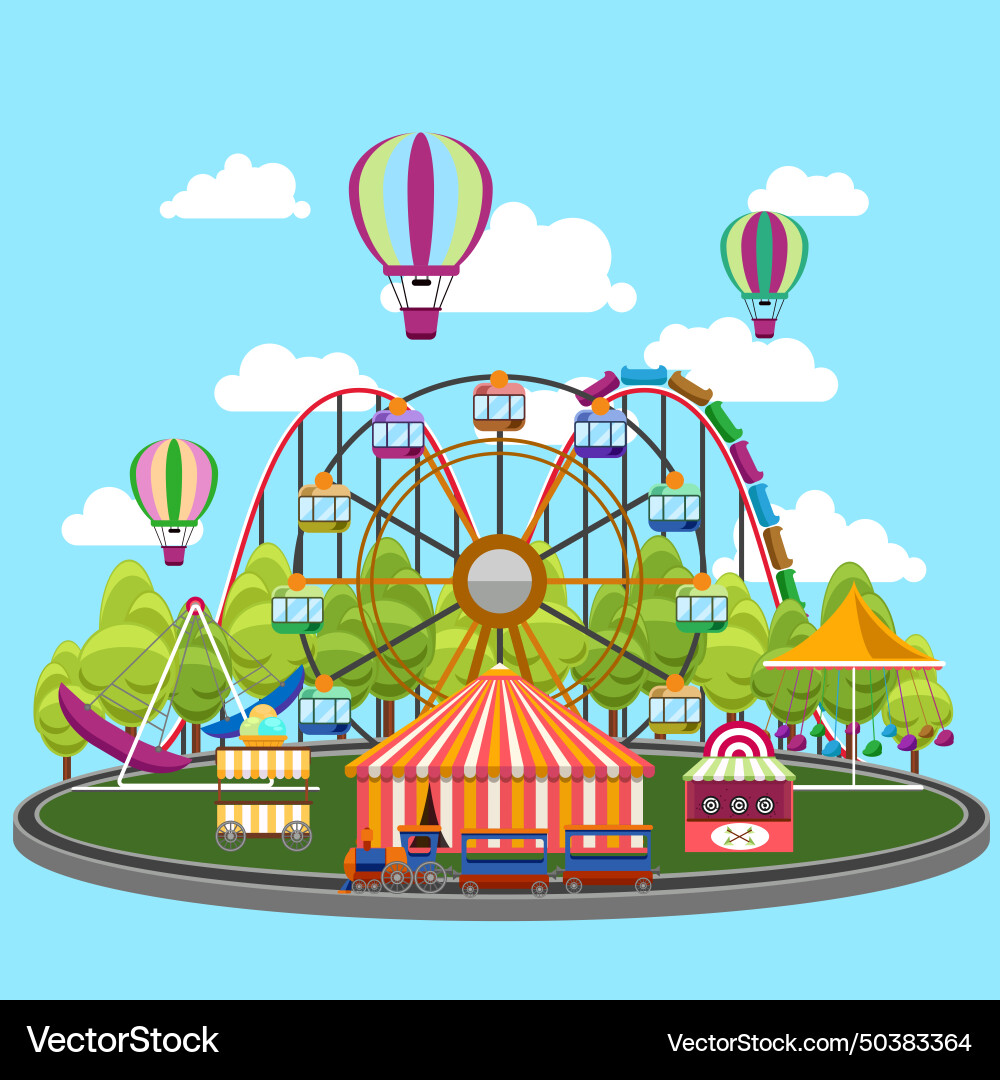 Carousel in flat design Carousel in flat design vector image