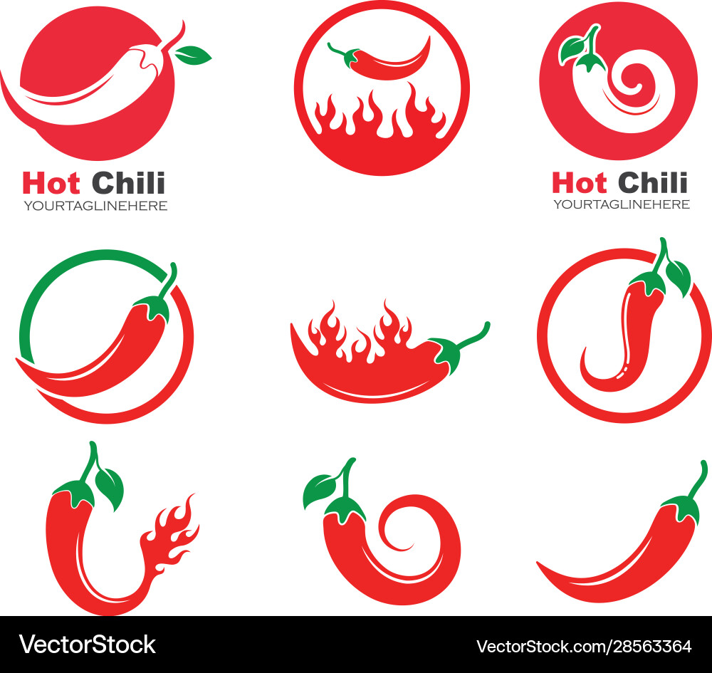 Chili Logo Icon Design Chili Logo Icon Design vektorbild