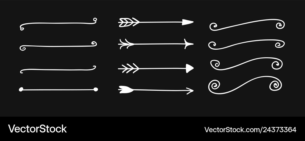 Hand drawn set of objects for design use white Hand drawn set of objects for design use white vector image