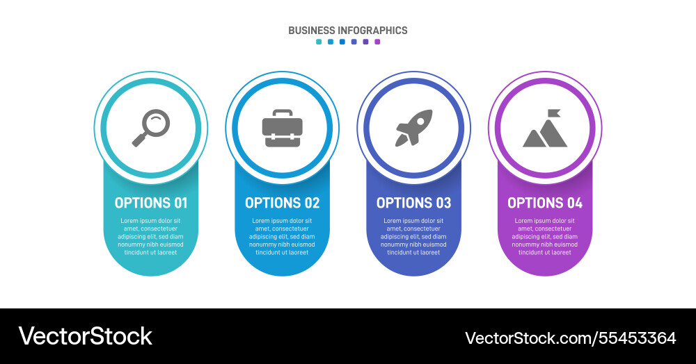 Horizontal progress bar featuring 4 arrow-shaped Horizontal progress bar featuring 4 arrow-shaped Vector Image