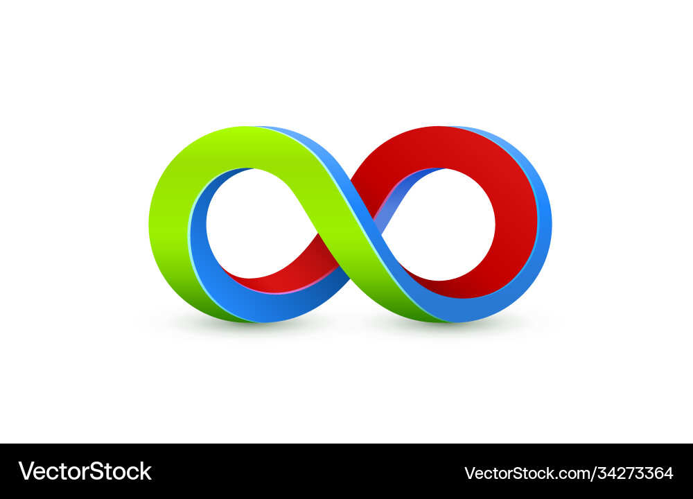 Infinity Color Loop Icon vector image