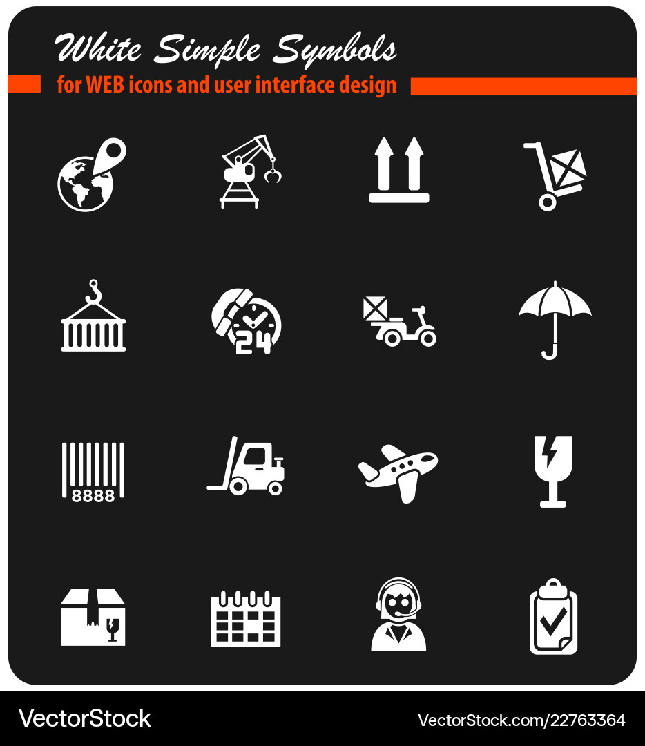 Logistic icon set Vector Image