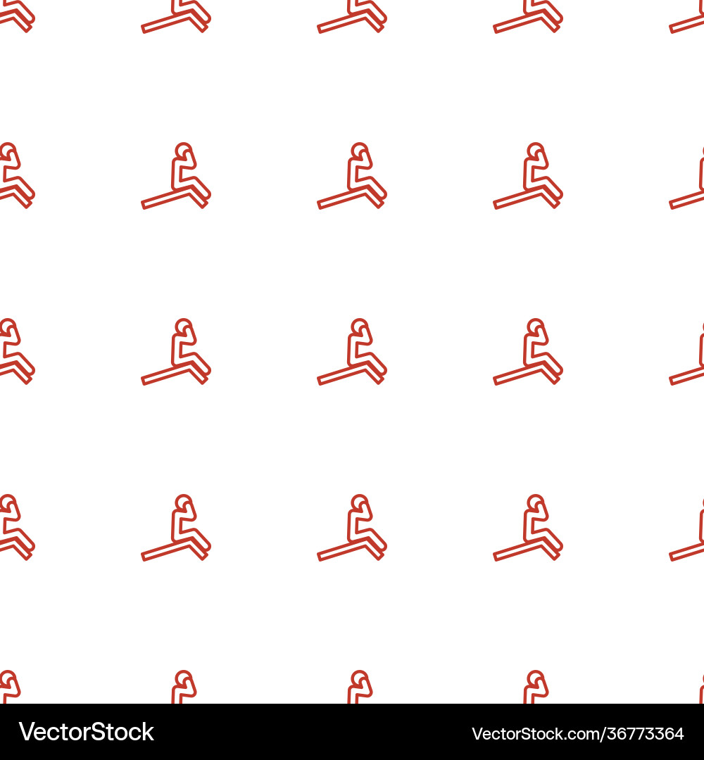 Man doing exercises icon pattern seamless white vector image