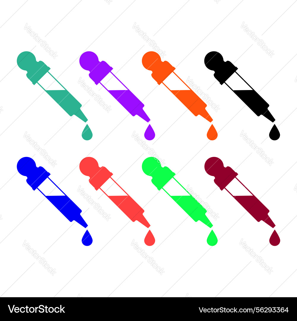 Pipette dropper with a drop Vector Image