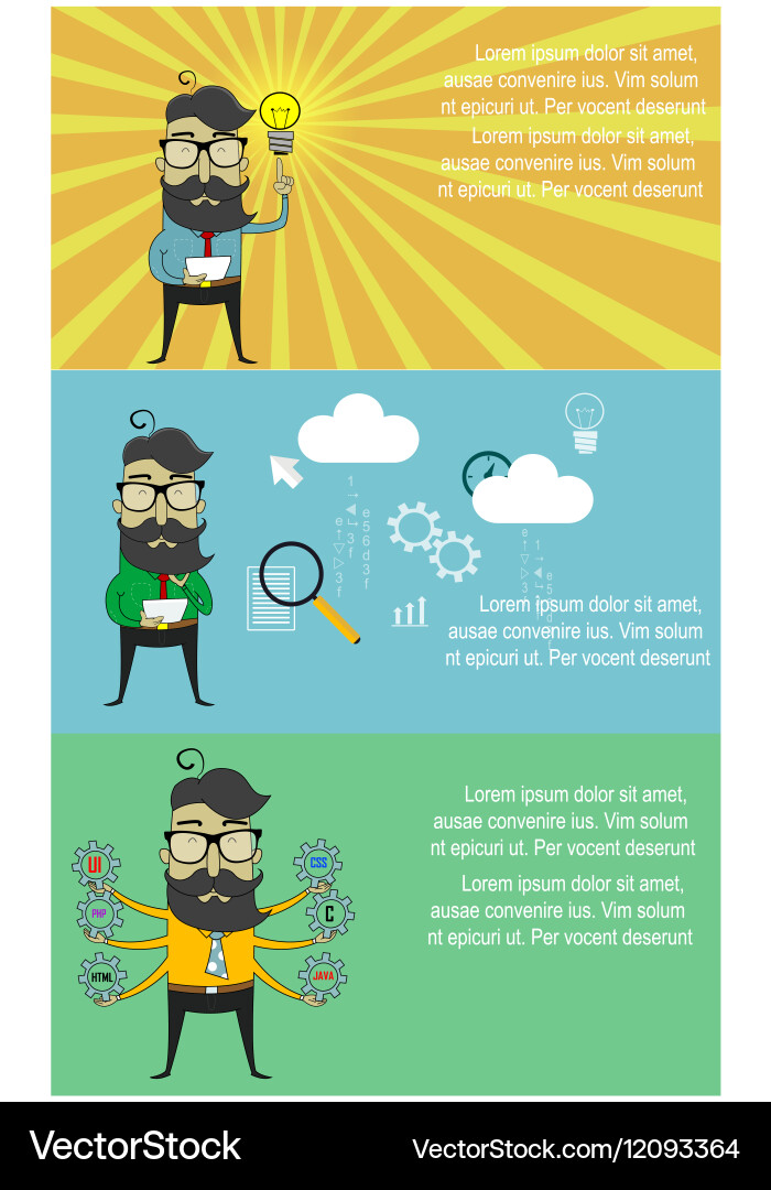 Programmer and process coding vector image
