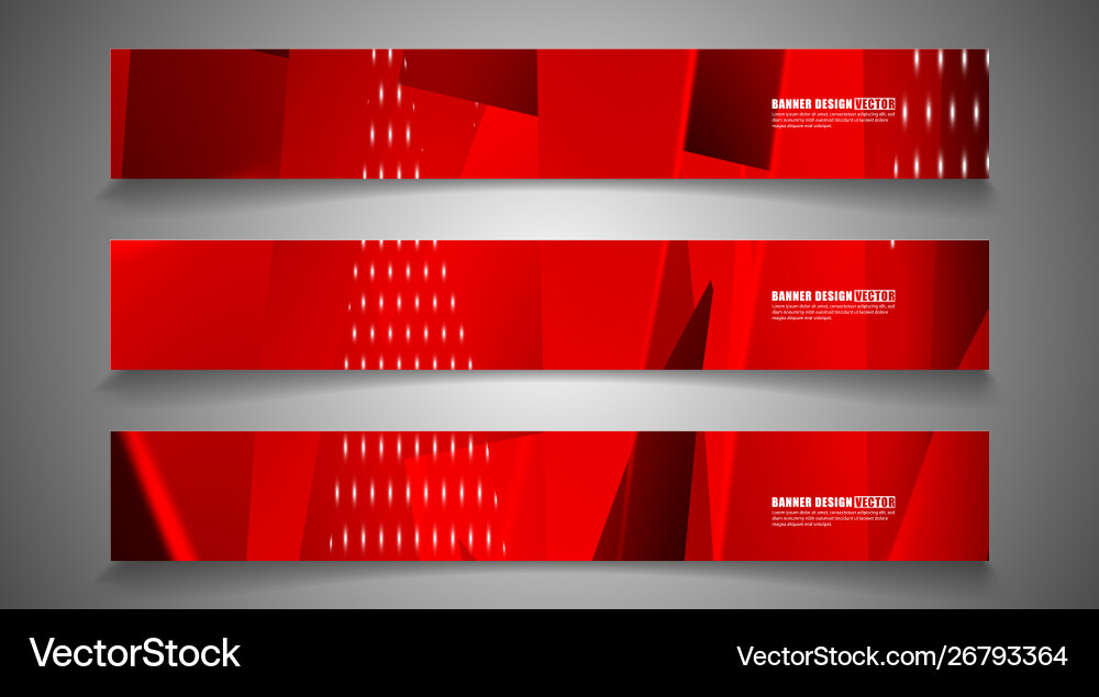 Set triangle background light header banner Set triangle background light header banner Vector Image