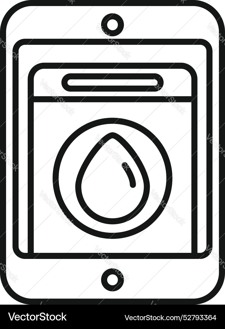Smart water leak detection system app displaying Smart water leak detection system app displaying vector image