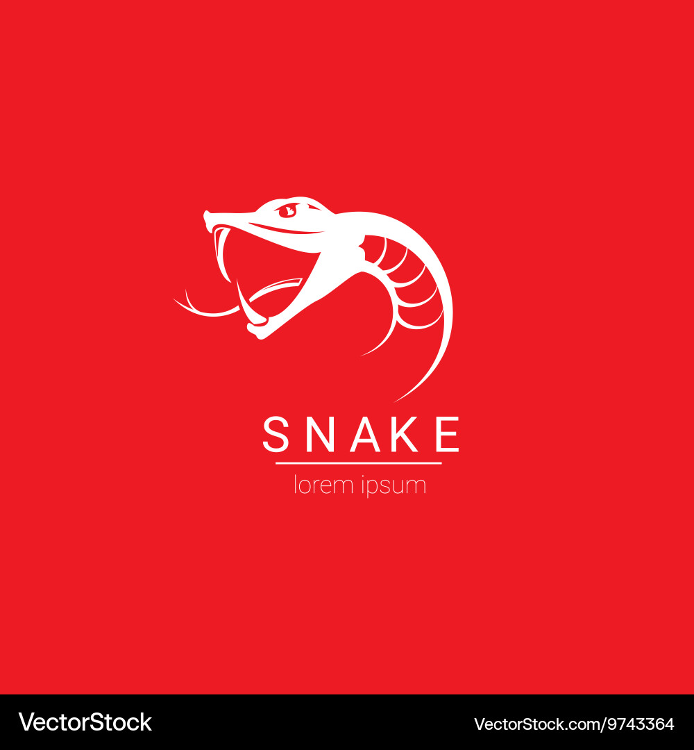 Snake simple logo design element Vector Image