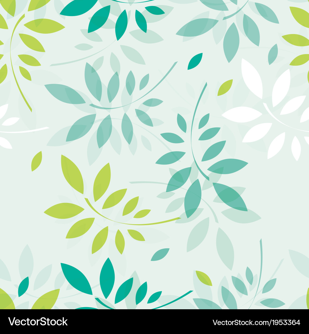 Spring Branch and Leaf Pattern vector image
