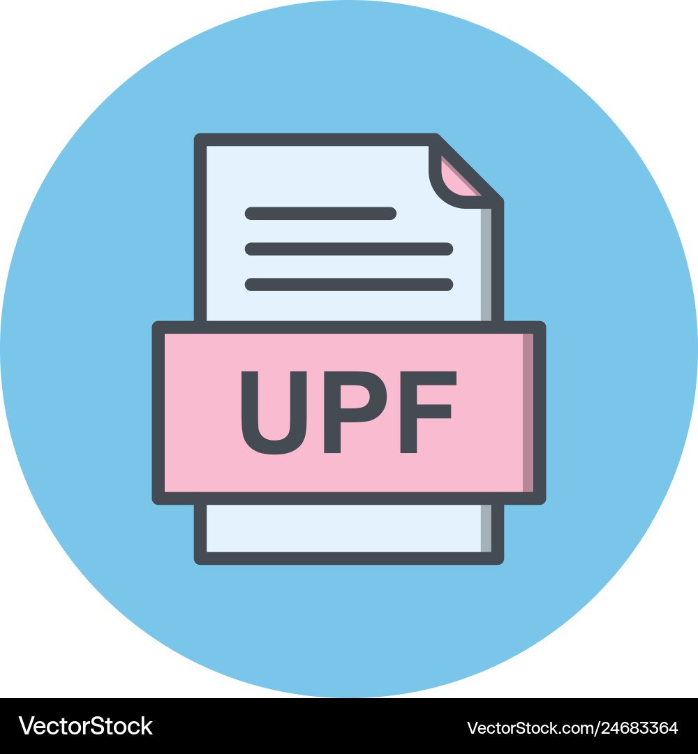 Upf file document icon vector image