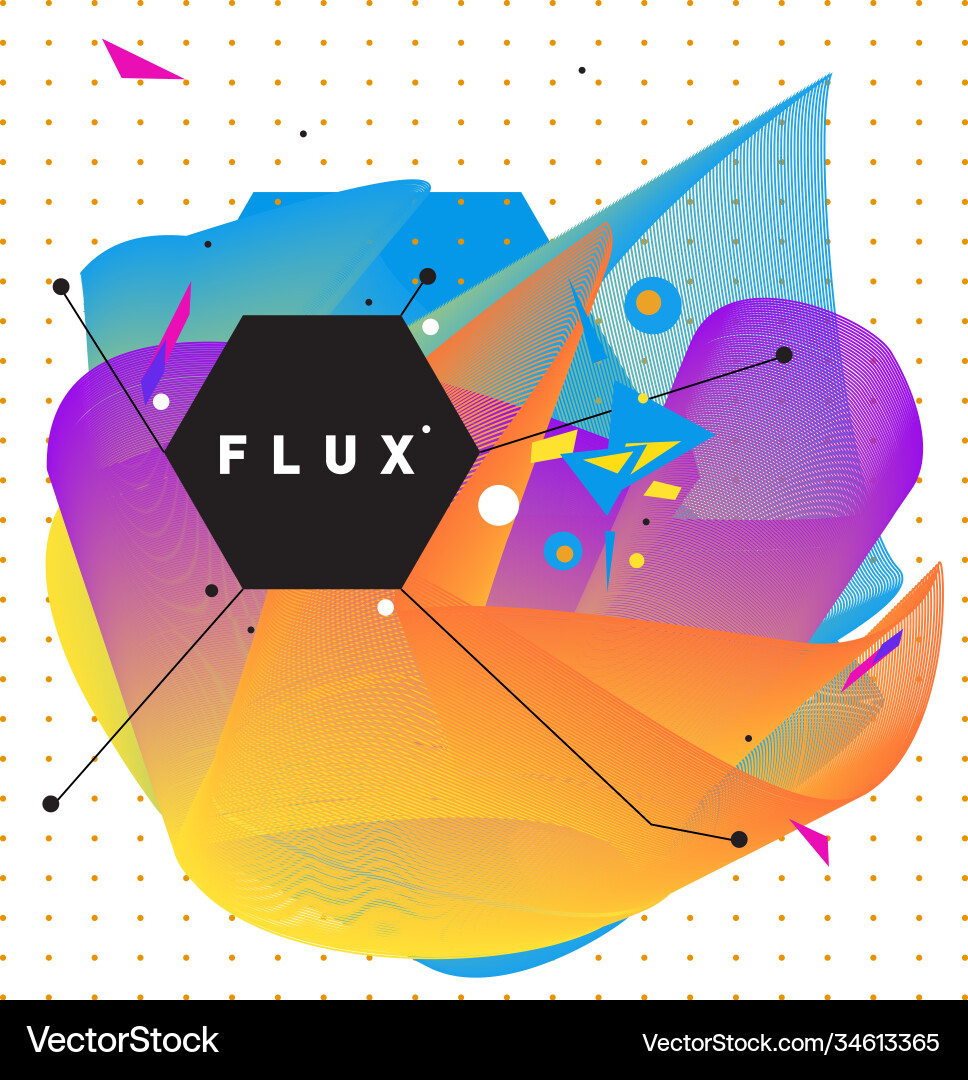 3d colorful wave background dynamic flux effect 3d colorful wave background dynamic flux effect vector image