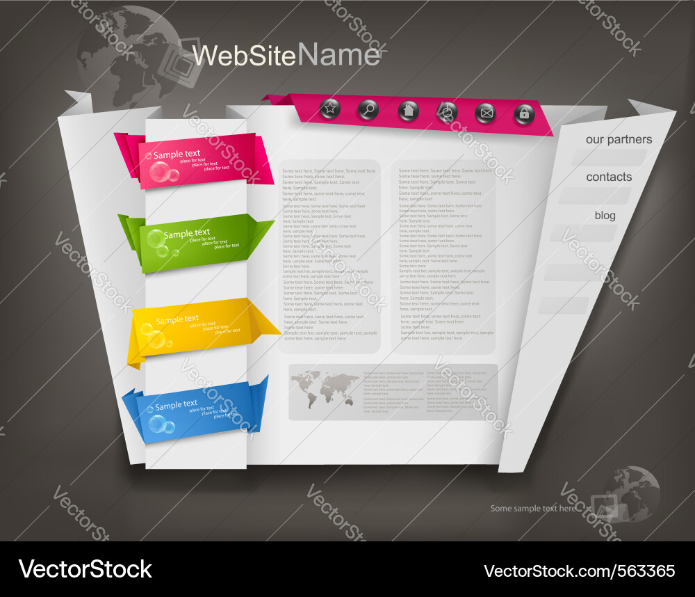 Colourful web inforgraphics Vector Image