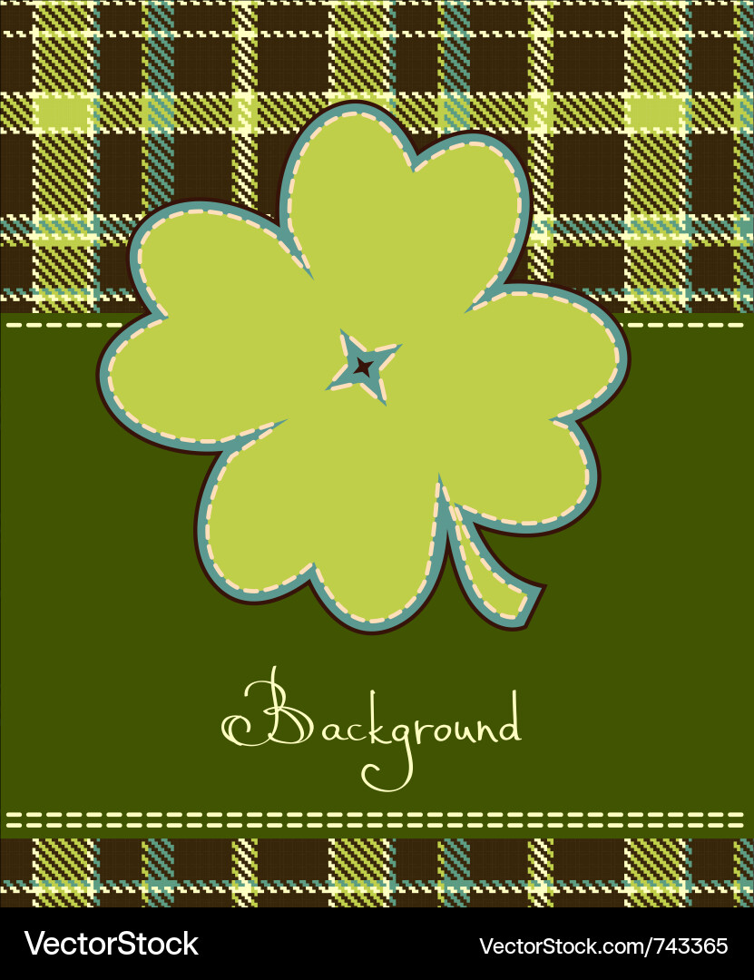 Four Leaf Clover Pattern Vector Image
