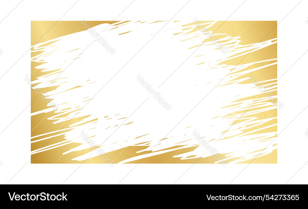 Golden rectangle scratchcard surface with scraped Golden rectangle scratchcard surface with scraped vector image