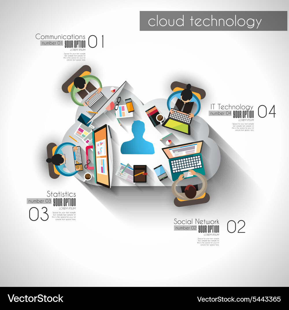 Infographic template with flat ui icons for ttem Vector Image