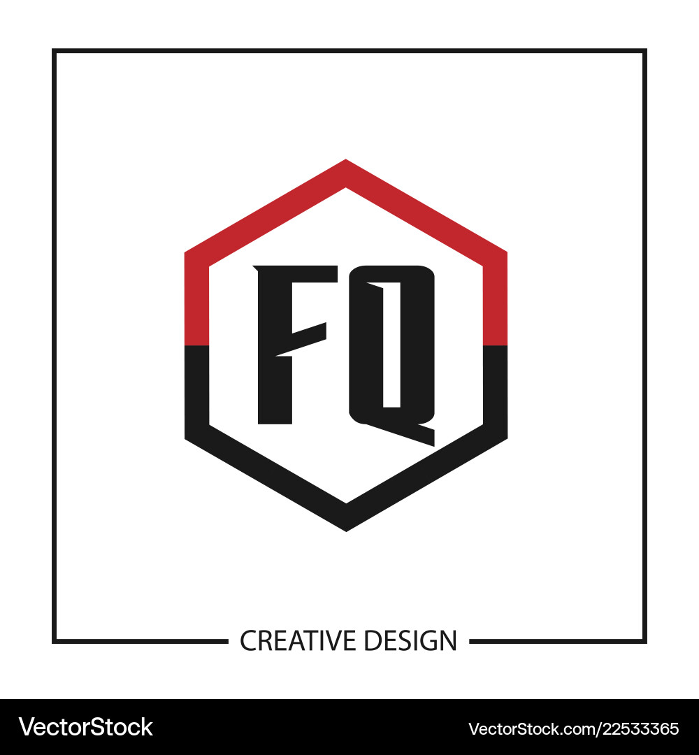 Initial letter fq logo template design Initial letter fq logo template design vector image