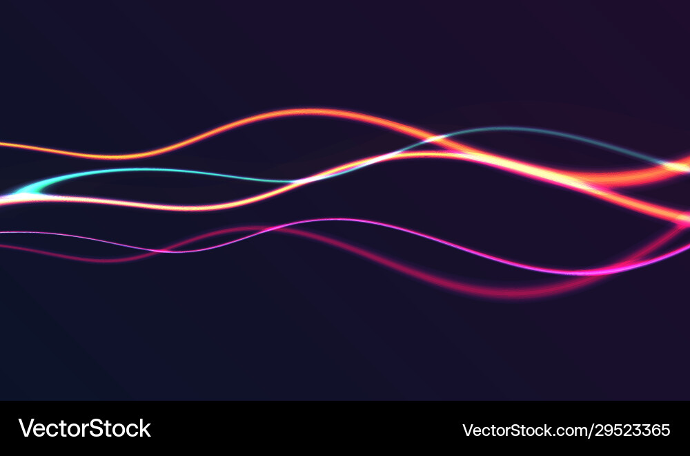 Neon Energy Wave Background Vector Image
