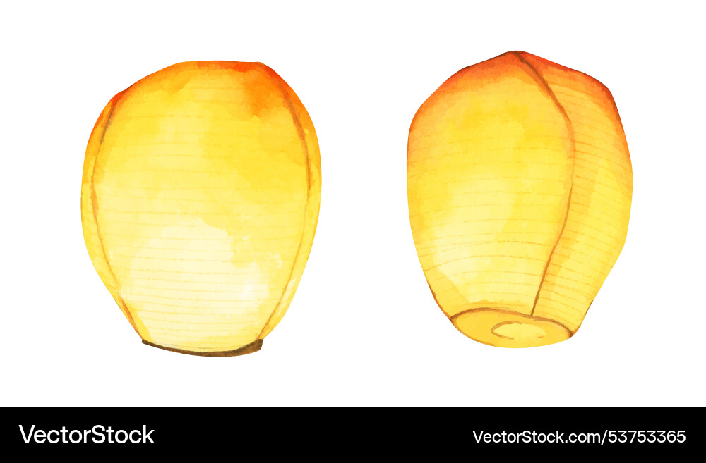 Paper lantern floating lanterns in the sky Paper lantern floating lanterns in the sky vector image