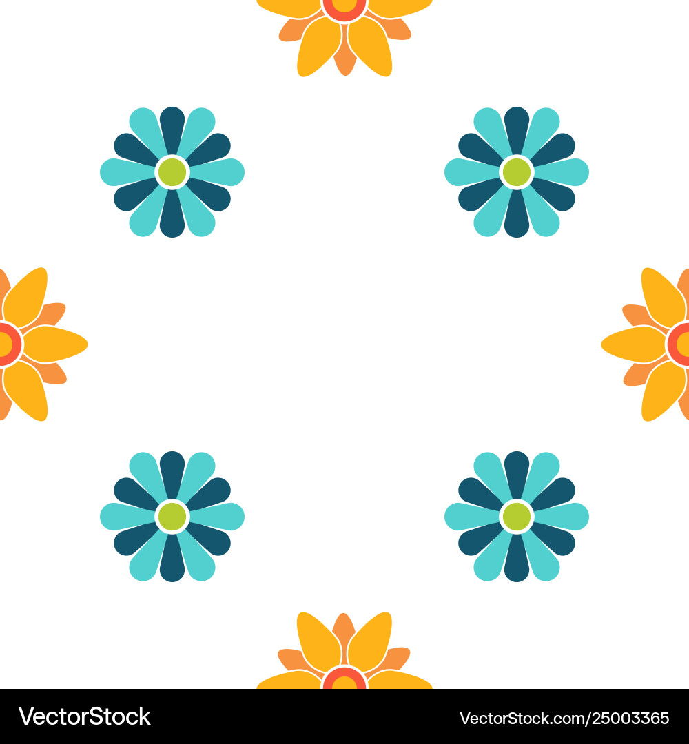 Pattern with flowers vector image