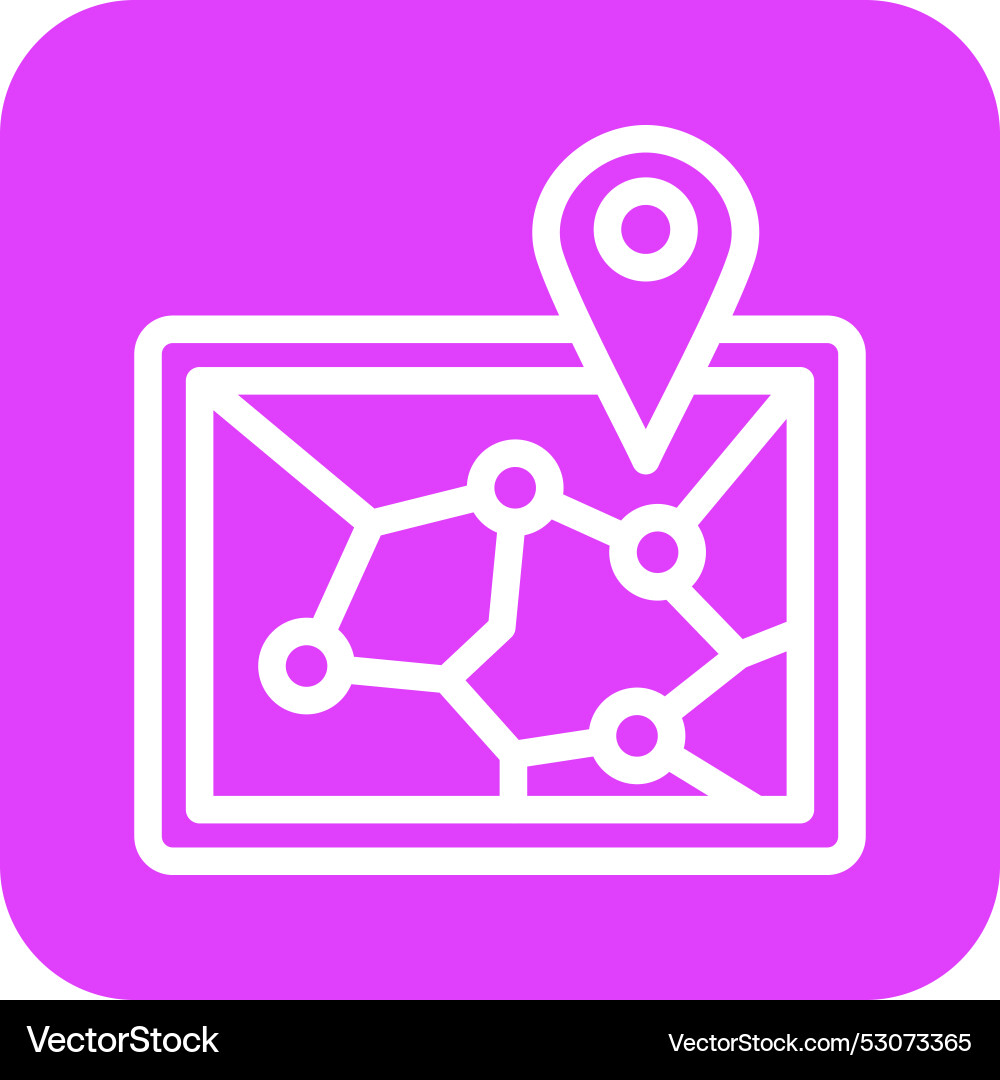 Railway map icon design Royalty Free Vector Image