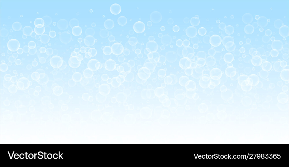 Random soap bubbles abstract background blowing b vector image