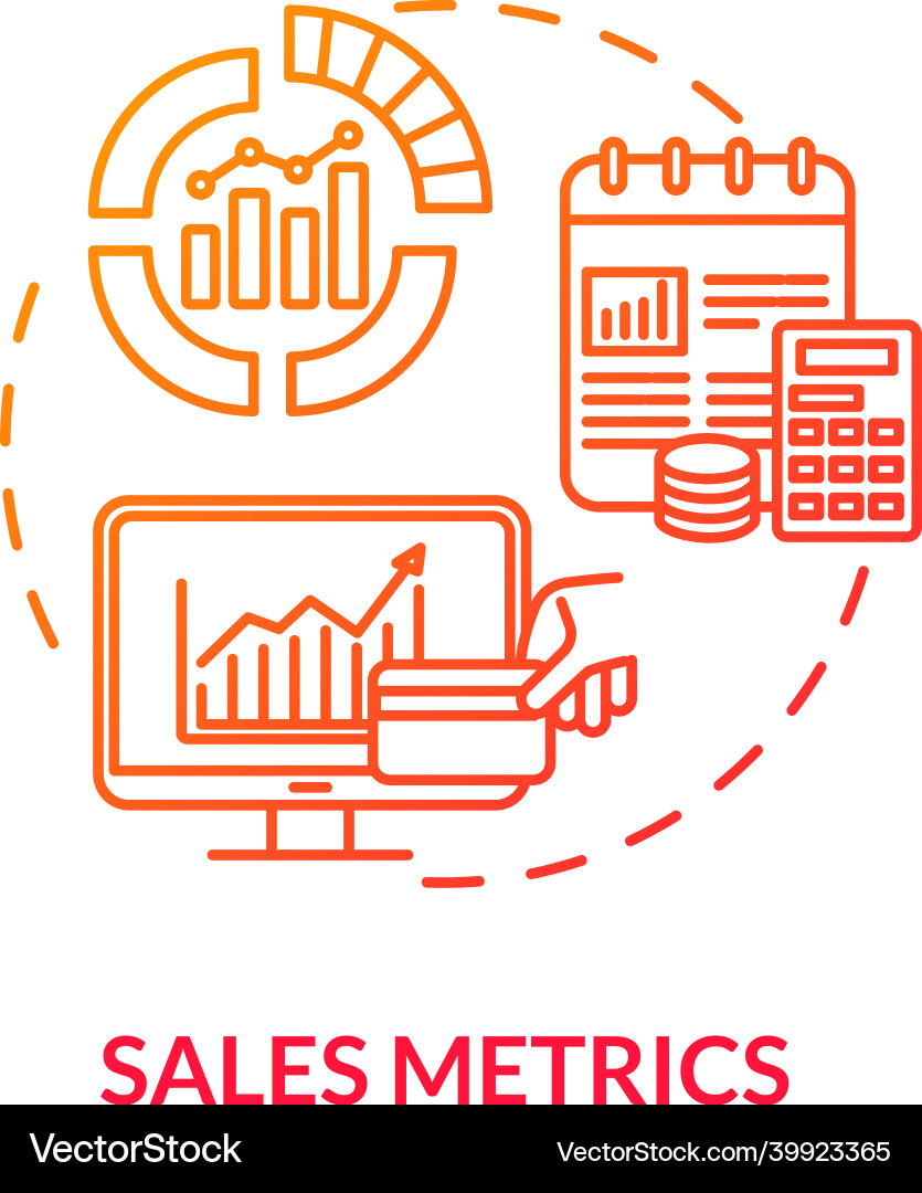 Sales metrics concept icon statistical analysis Sales metrics concept icon statistical analysis vector image