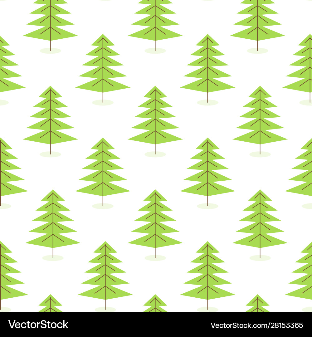Seamless pattern with simple christmas tree vector image