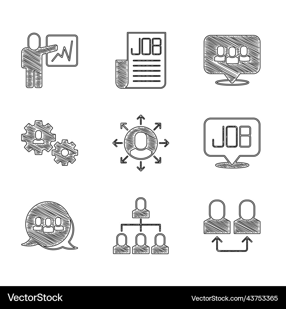 Set multitasking manager working employee Set multitasking manager working employee vector image