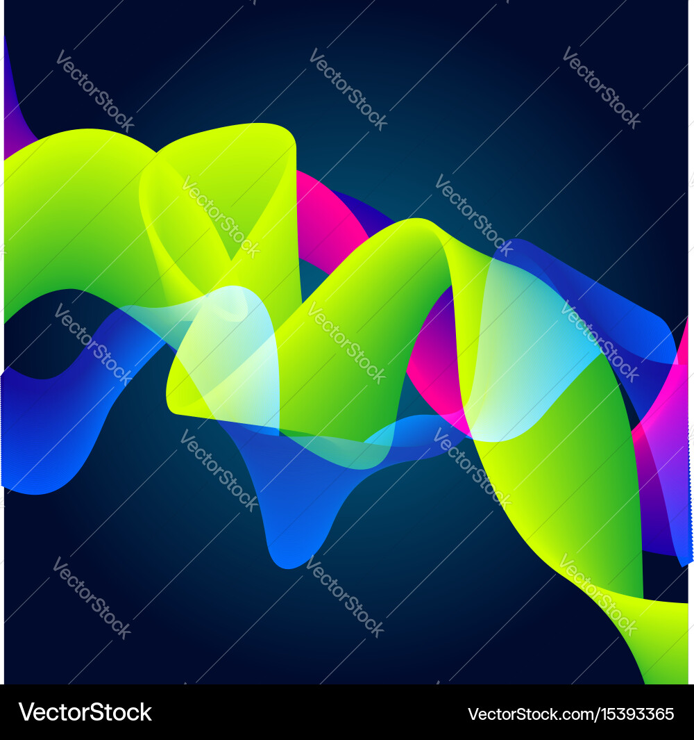 Smoky waves background structural curved pattern Vector Image