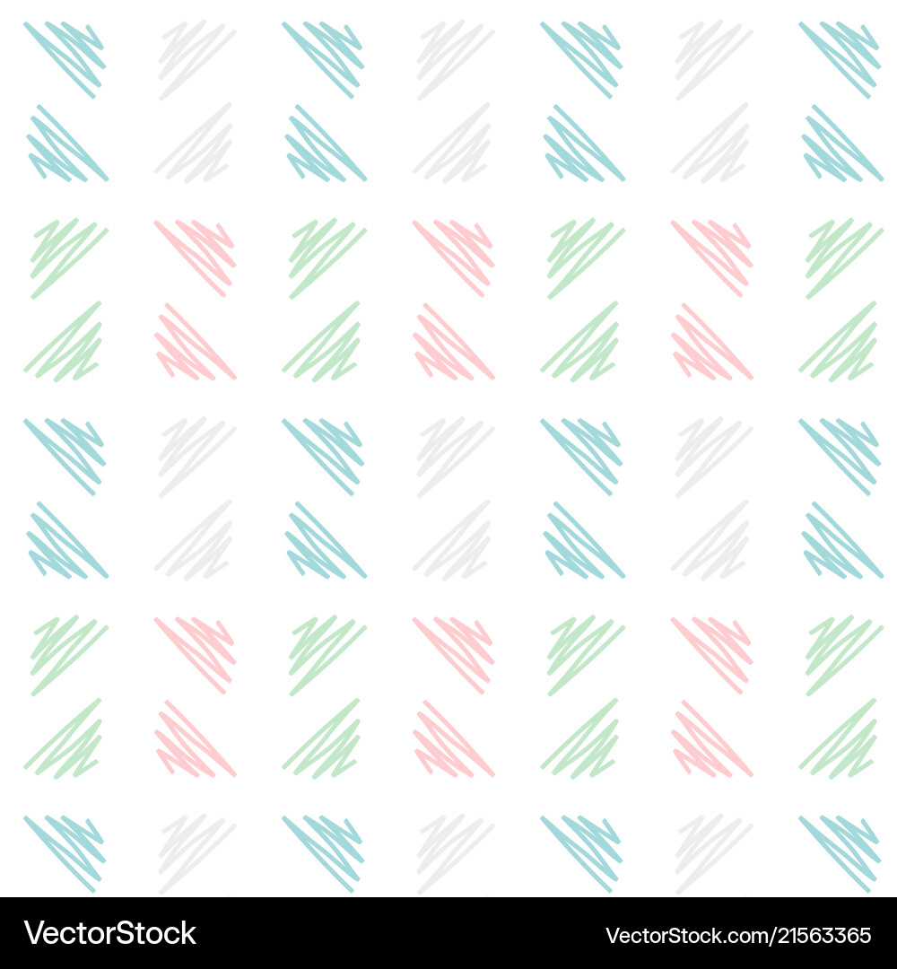 Soft hand drawn triangle pattern background vector image