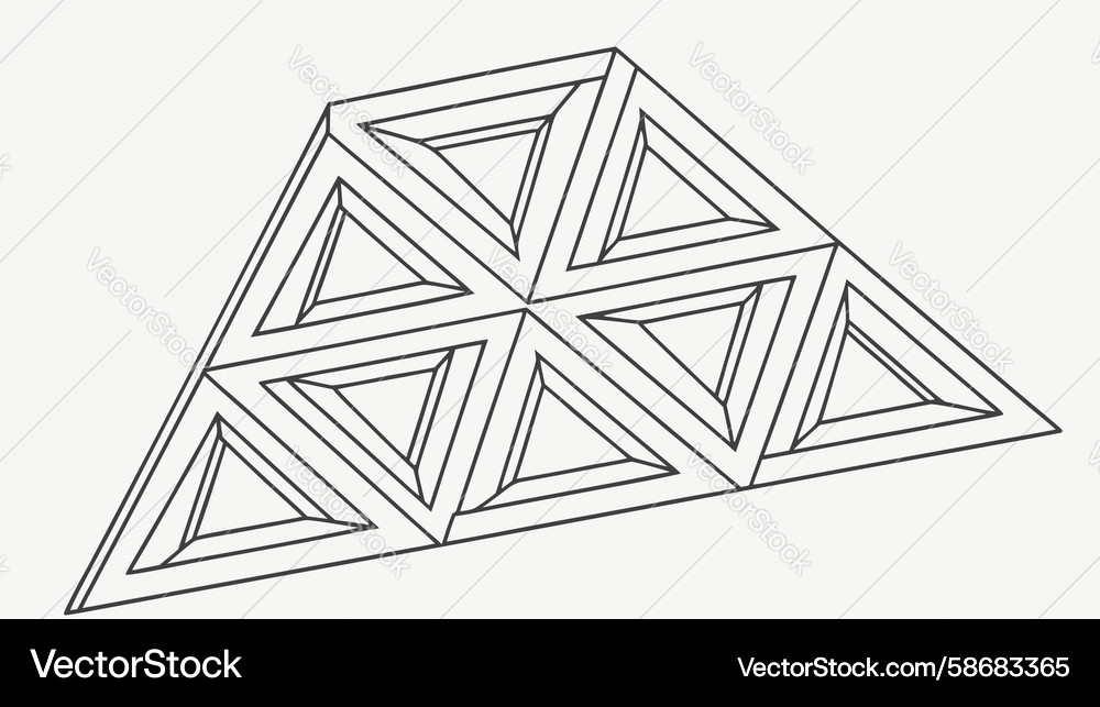 Triangular Geometric Structure Vector Image