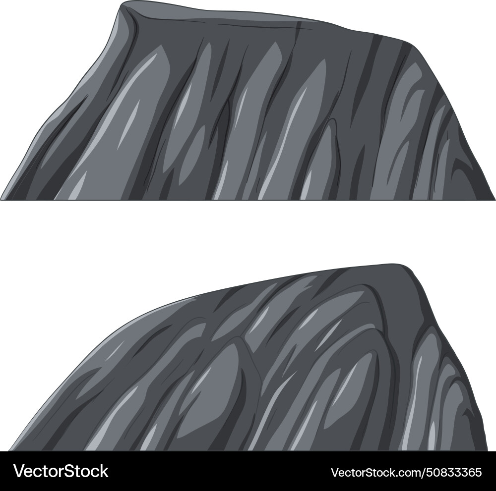 Two-dimensional gray shapes with textured pattern Two-dimensional gray shapes with textured pattern vector image
