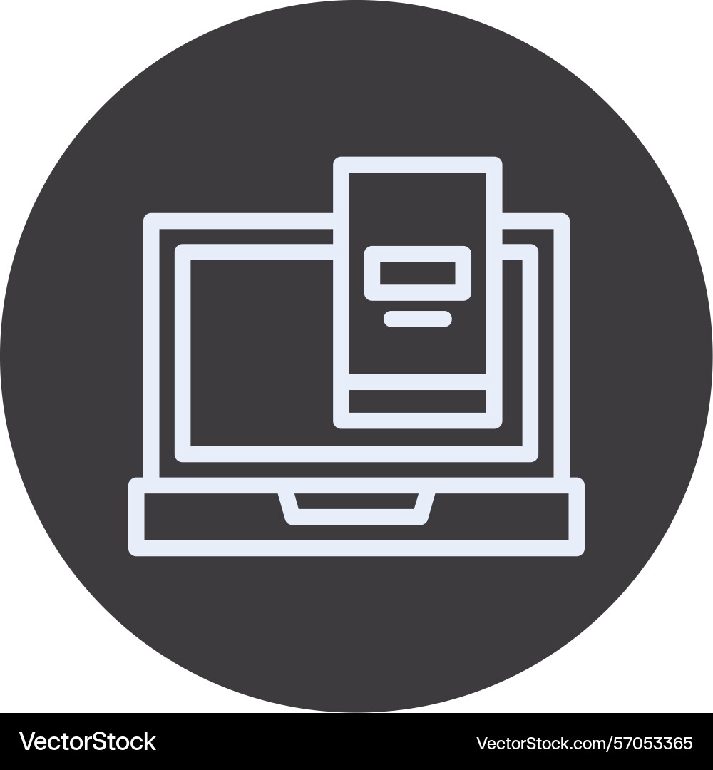 Two-factor authentication line circle style icon Vector Image